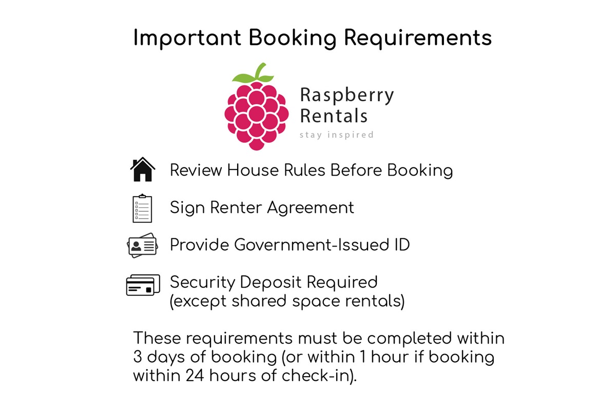 Please read for important booking requirements.