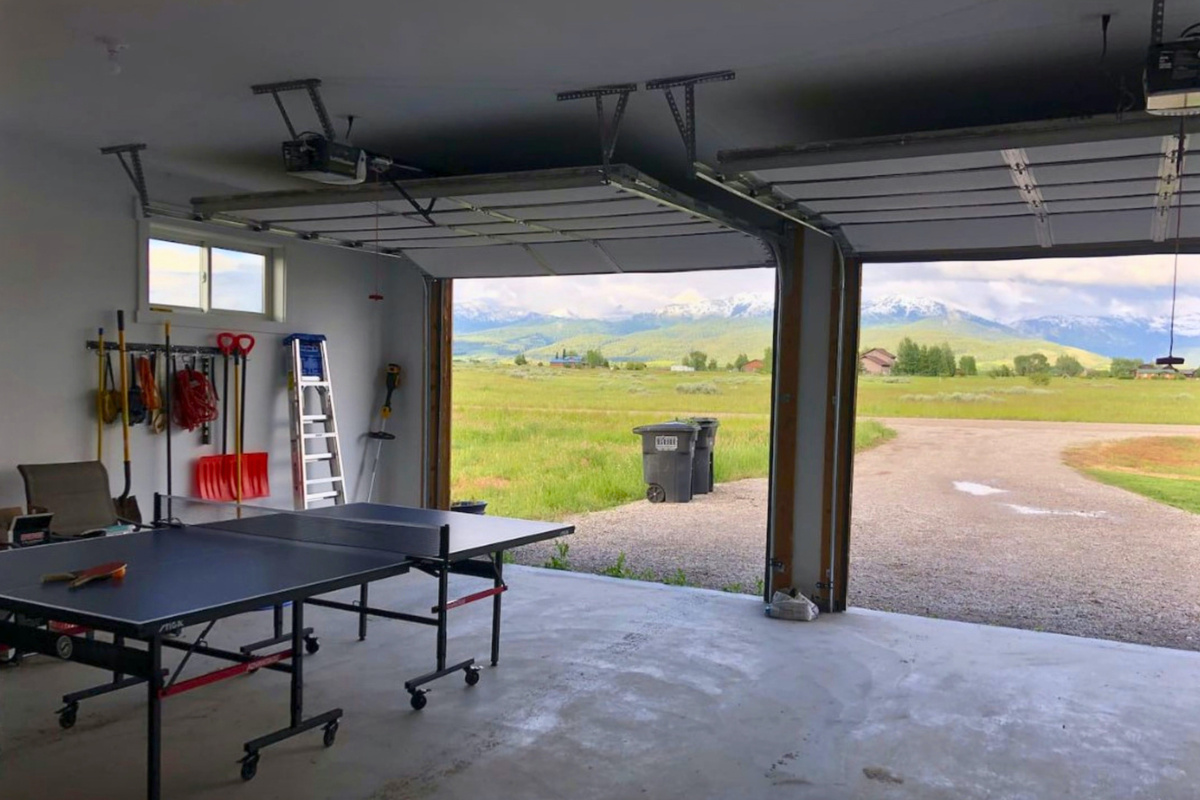 Ping pong table in the garage for another place to hang out