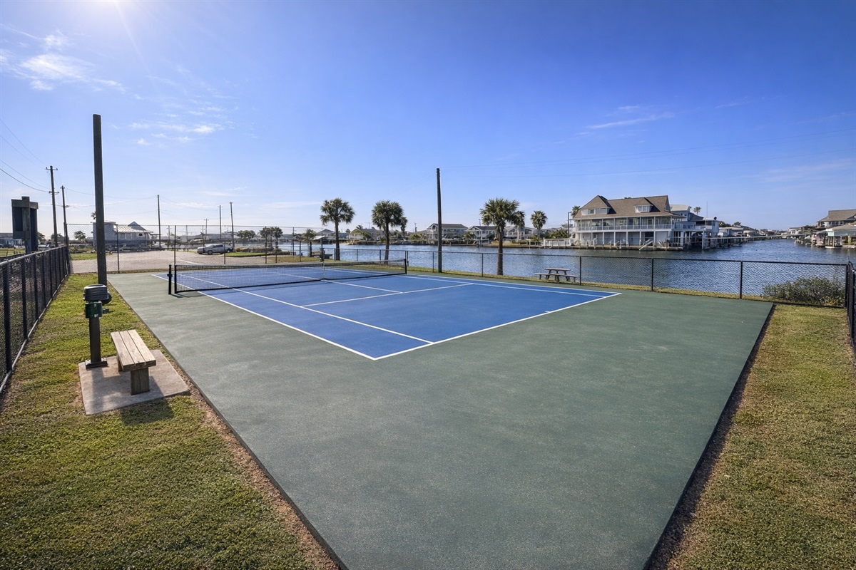 Tennis court at the Sea Isle Marina