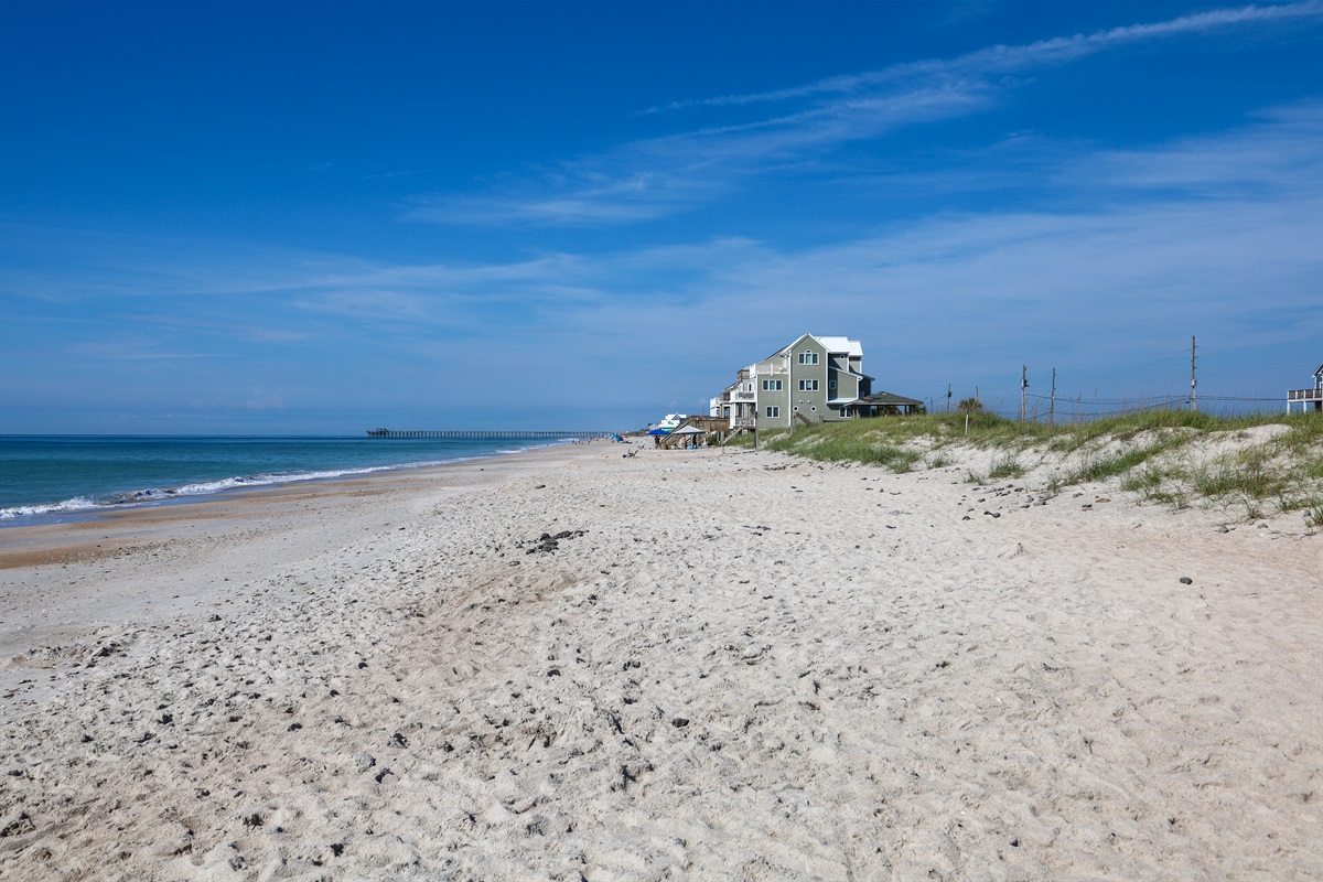 Sandy shores at Topsail Beach