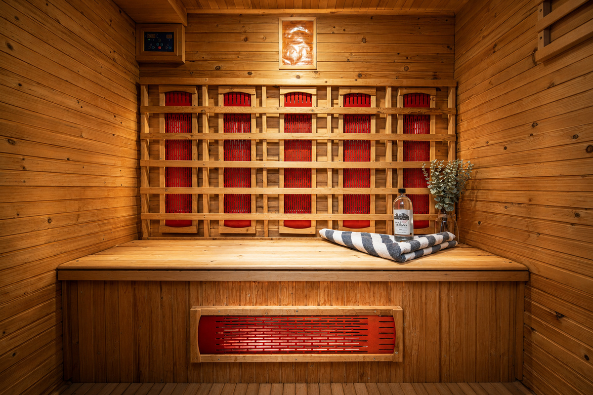 {Infrared Sauna} Recharge in your private infrared sauna — the perfect post-hike recovery ritual.