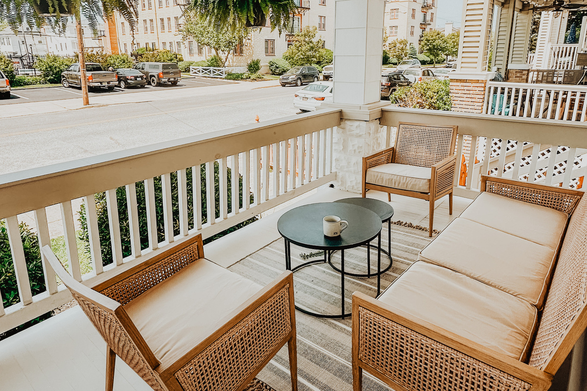 Outdoor Covered Porch Seating Area
