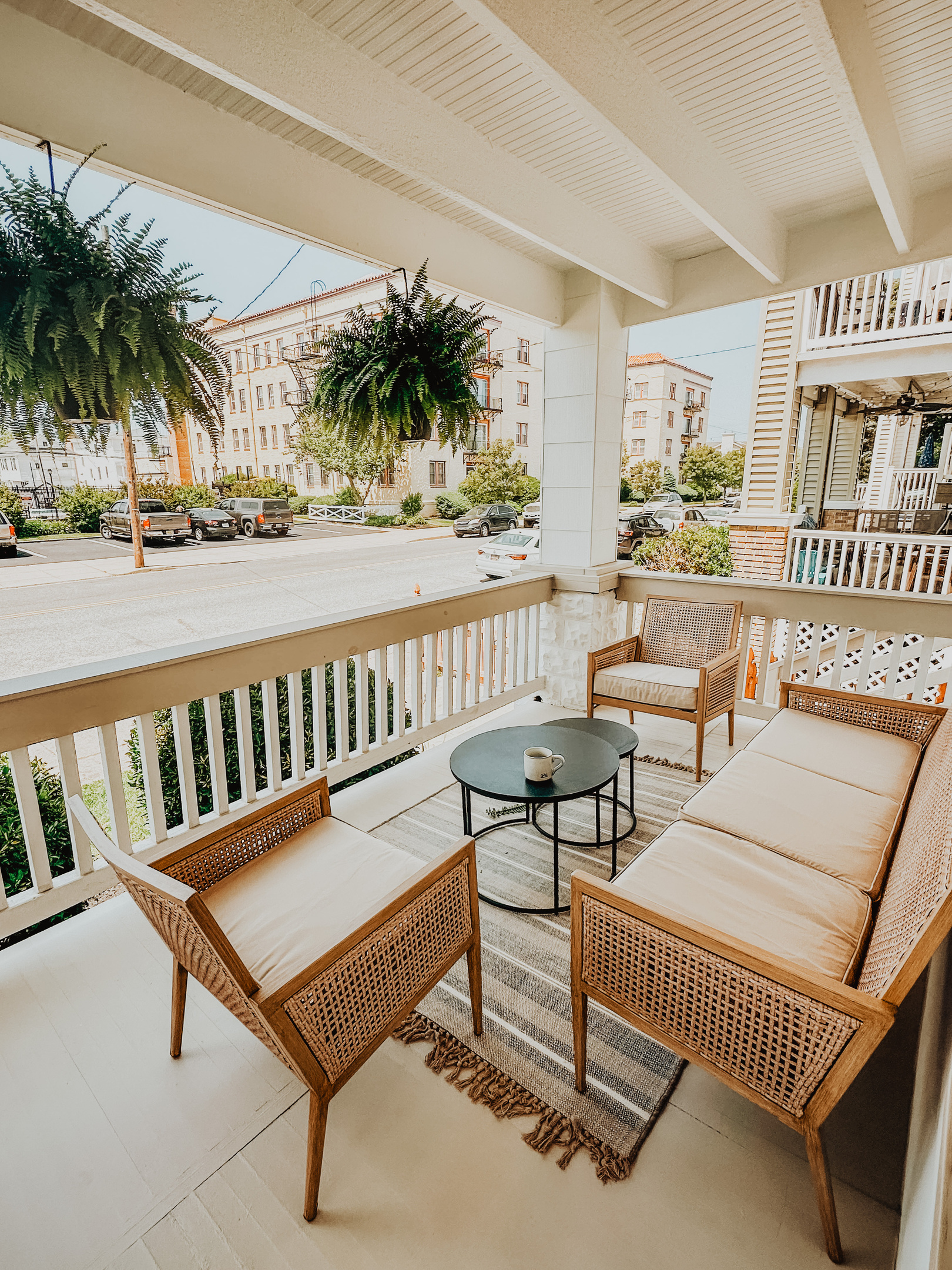 Outdoor Covered Porch Seating Area