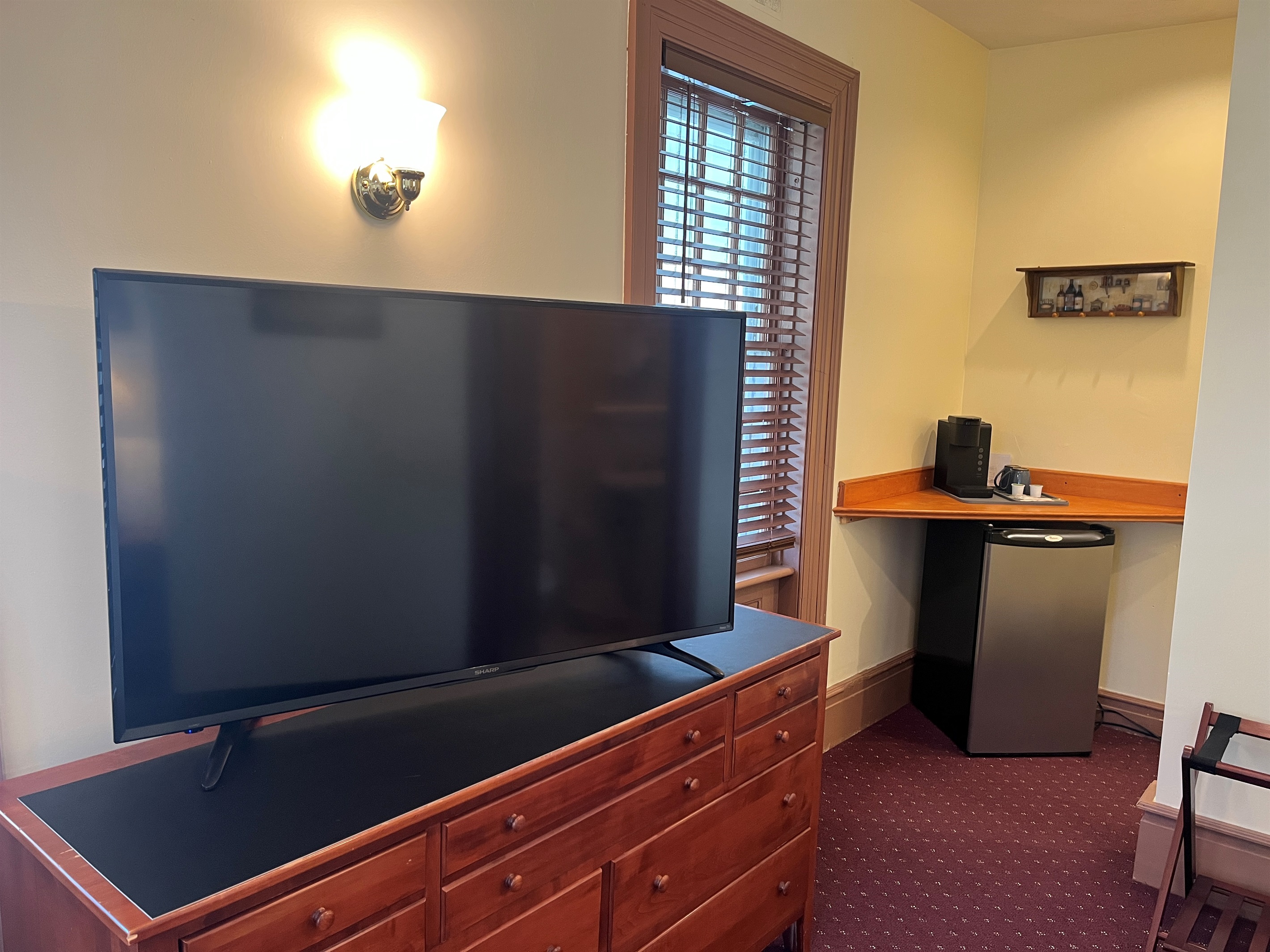 Guest room #3 sitting area and mini fridge
