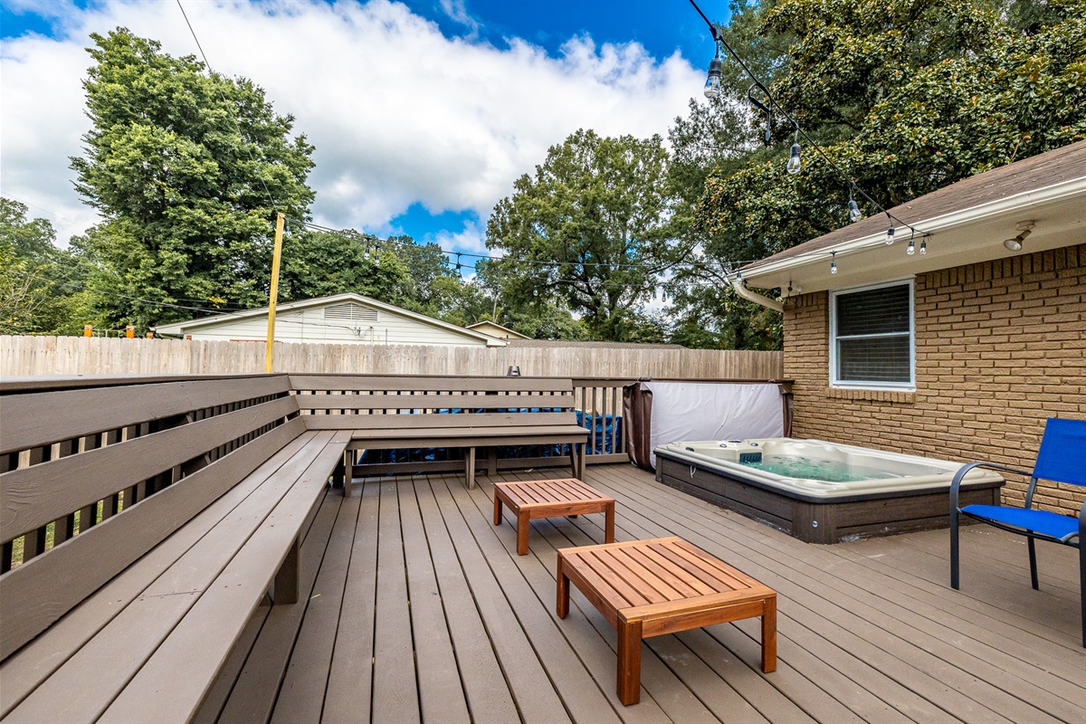 Deck and hot tub