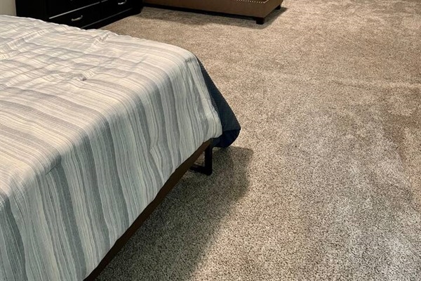 Basement bedroom and living space