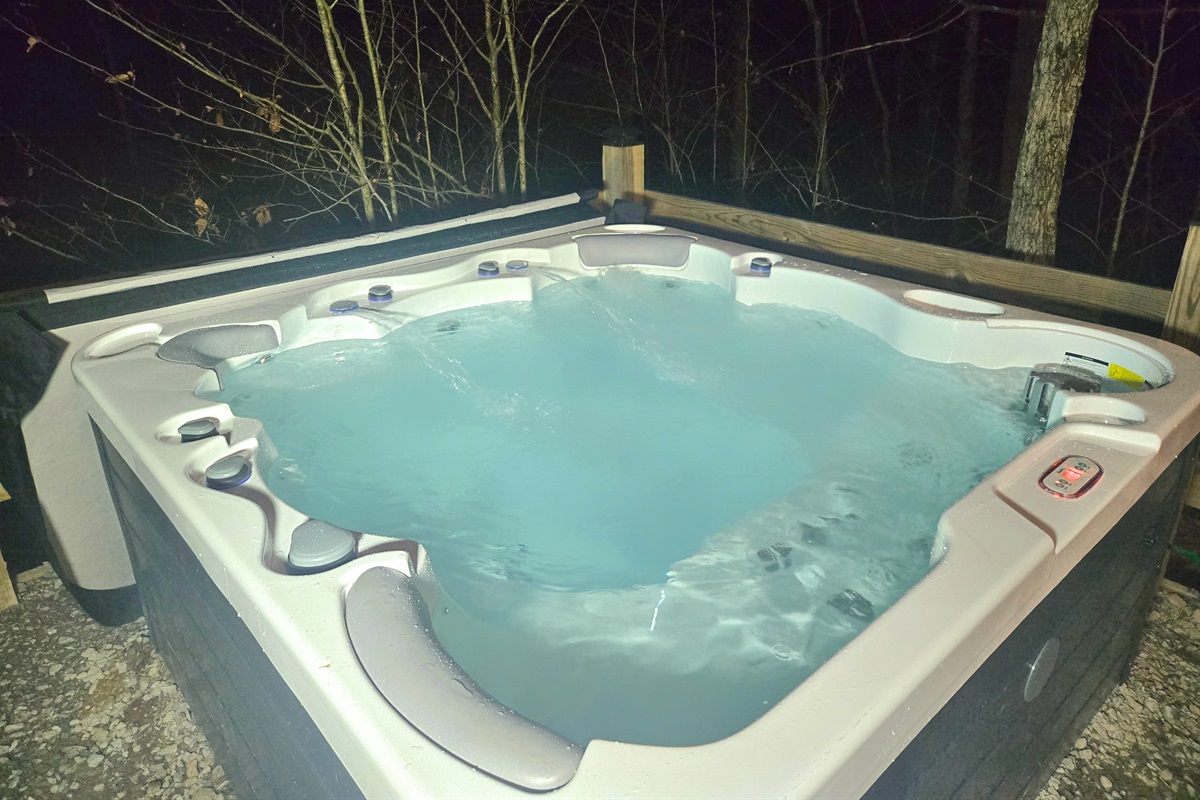 Private Hot Tub in the backyard