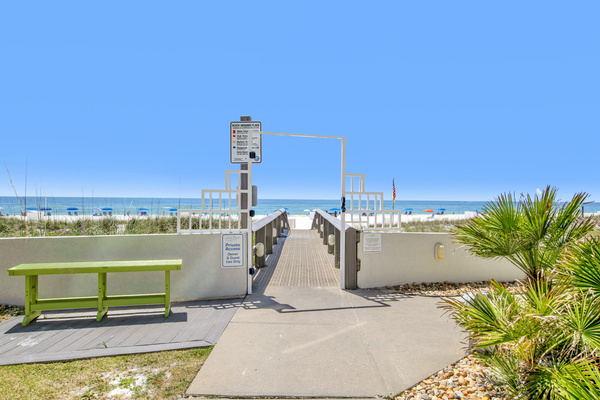 Silver Beach private (coded gate) beach access with outdoor shower