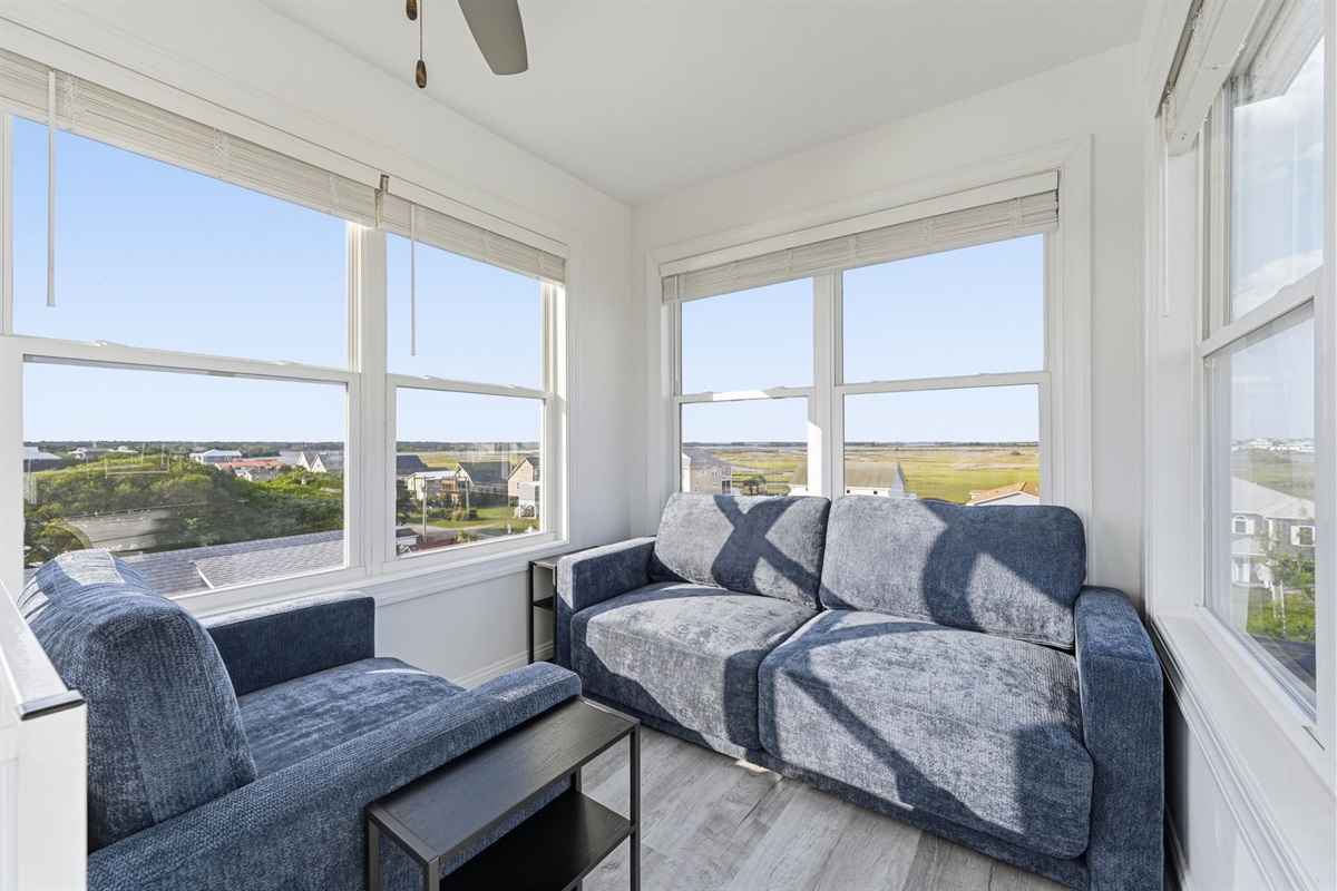Your sunny little corner for morning coffee, reading, or catching up on work