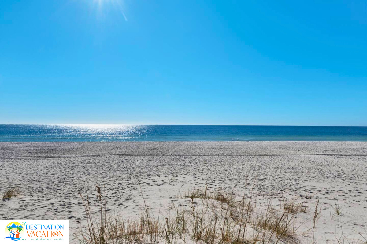 A peaceful stretch of beach awaits beyond.