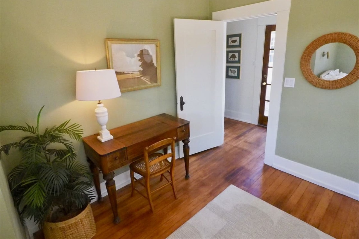 desk in back bedroom