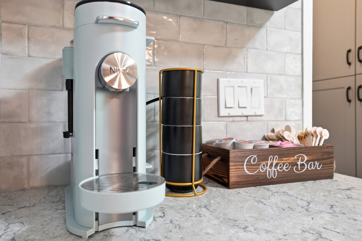 Start the morning with a fresh cup from the convenient in-home coffee station.