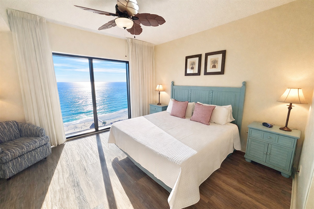 Master bedroom has oversized windows with Gulf view!