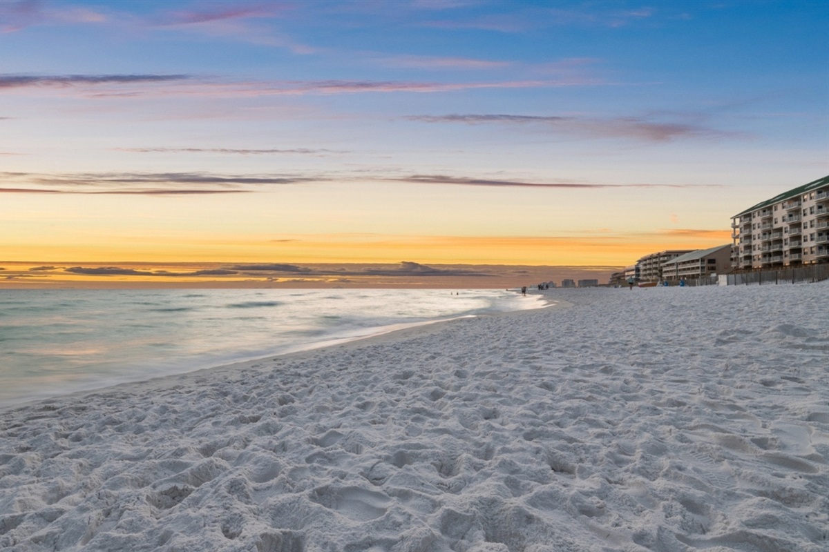 Powdery white sand and emerald water — this is why you came.