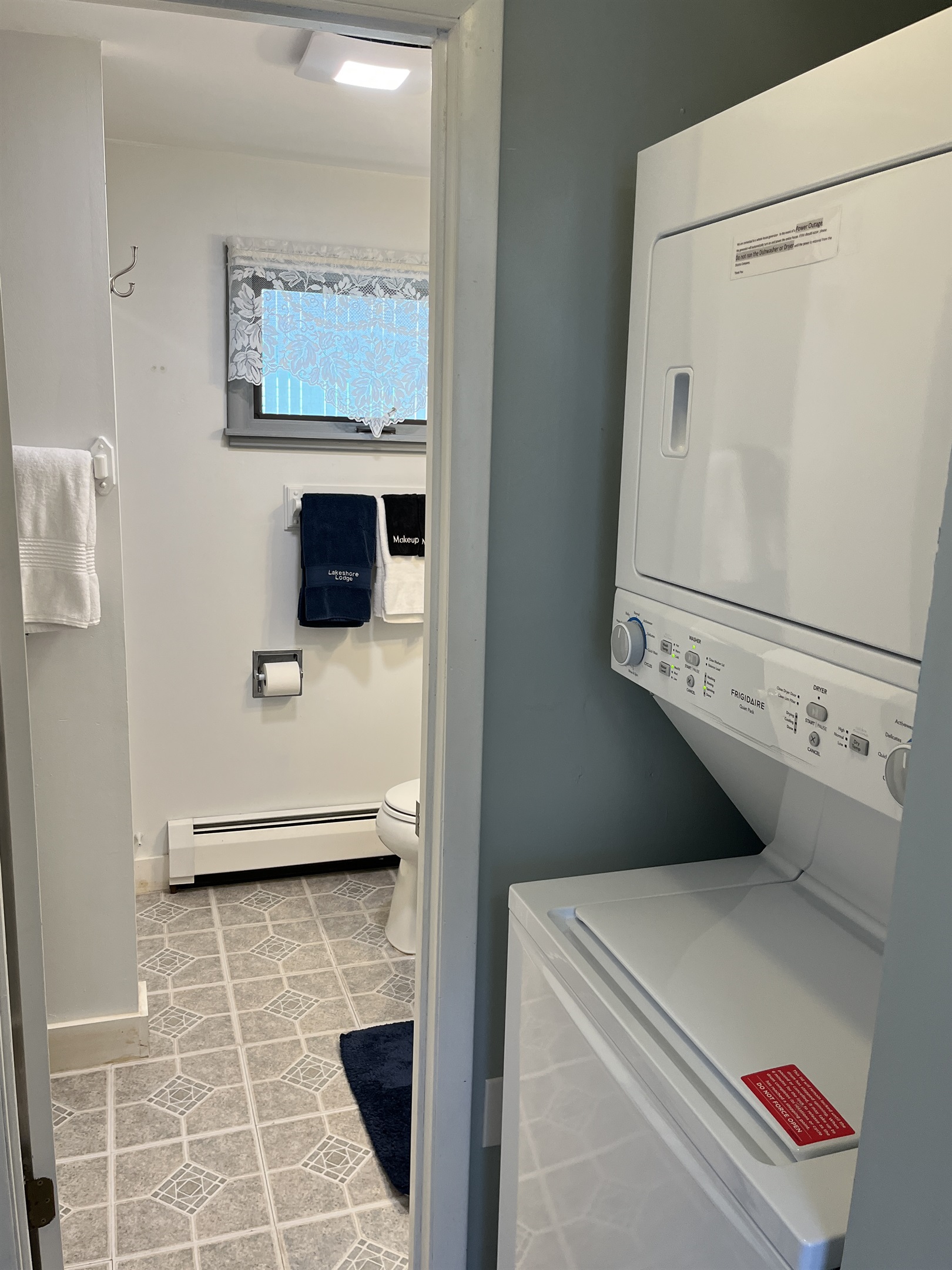 Laundry area outside Main level bath