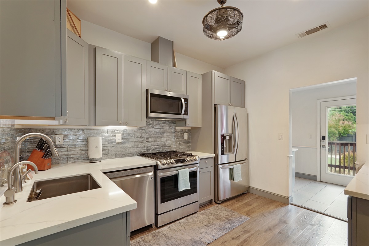 Cook your favorite meals in the fully-equipped kitchen.