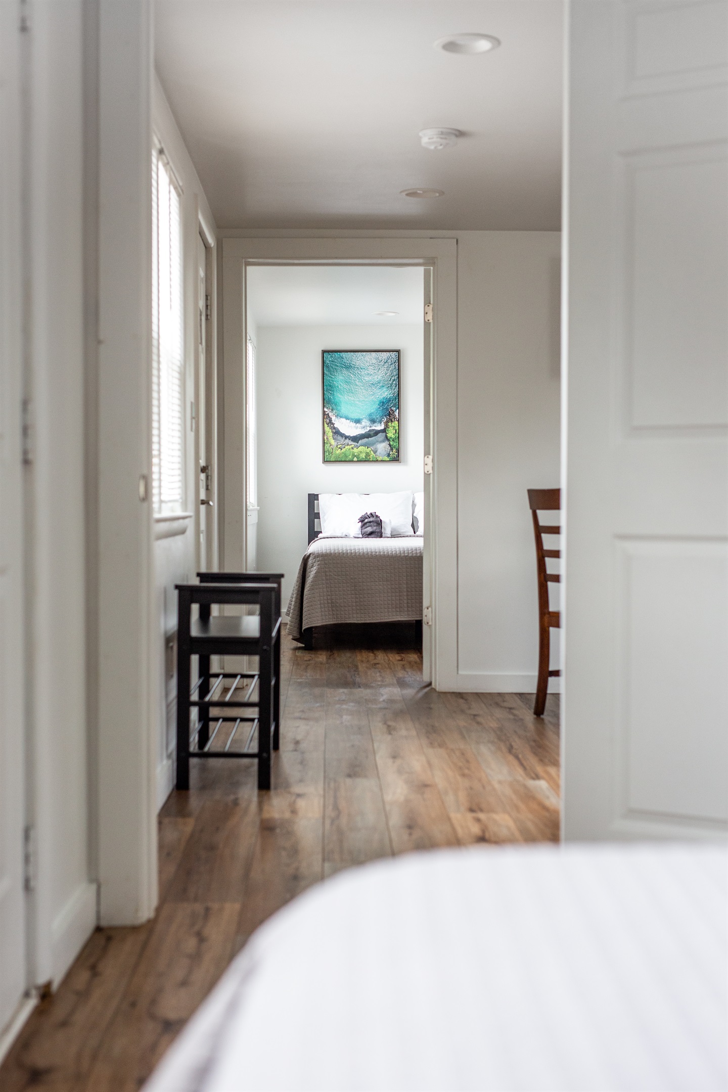 Entry to bedroom to the left