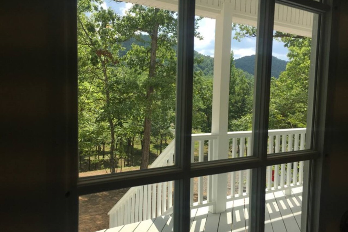 Mountain views from front door of rental