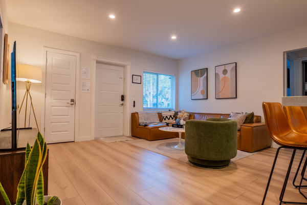 Entry area and living room