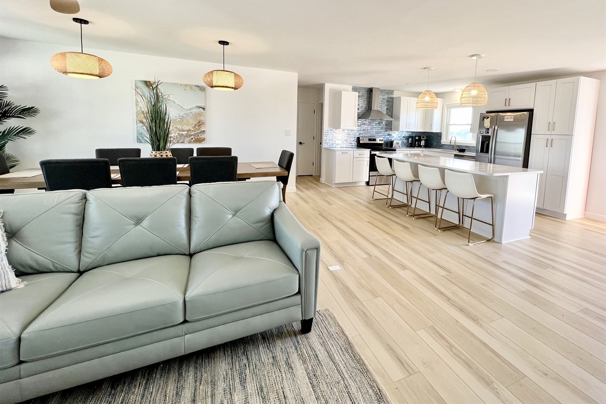 The large, open floor plan is the perfect atmosphere for spending time together!