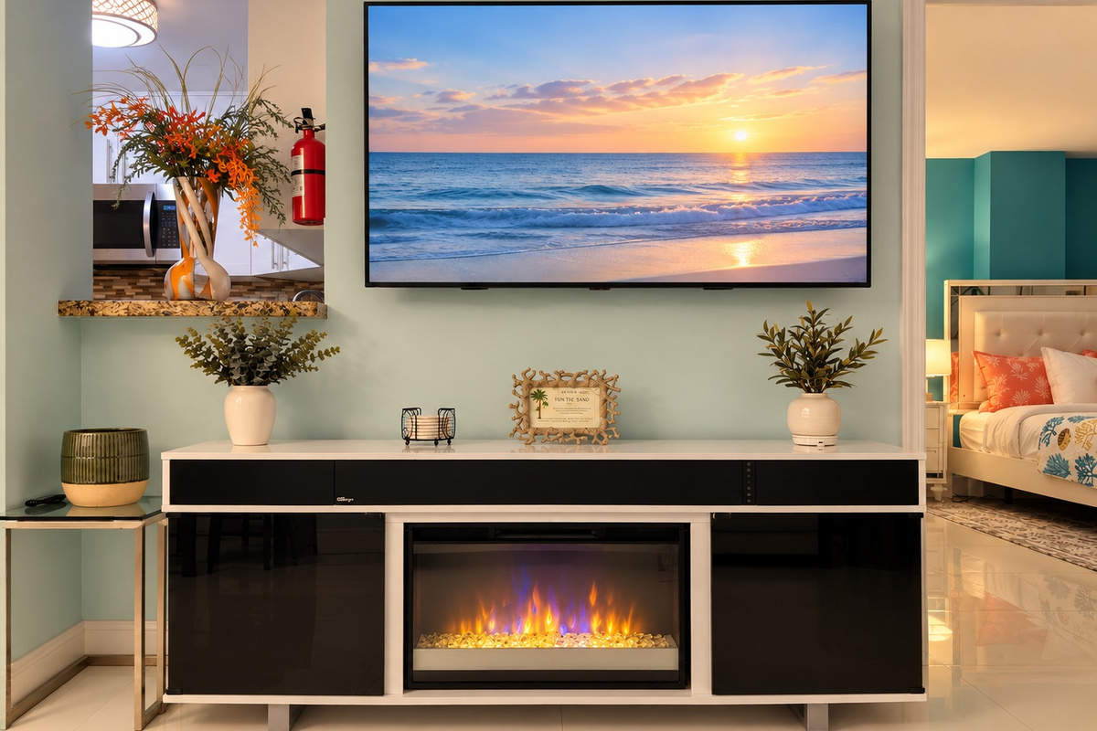 Firepit and TV