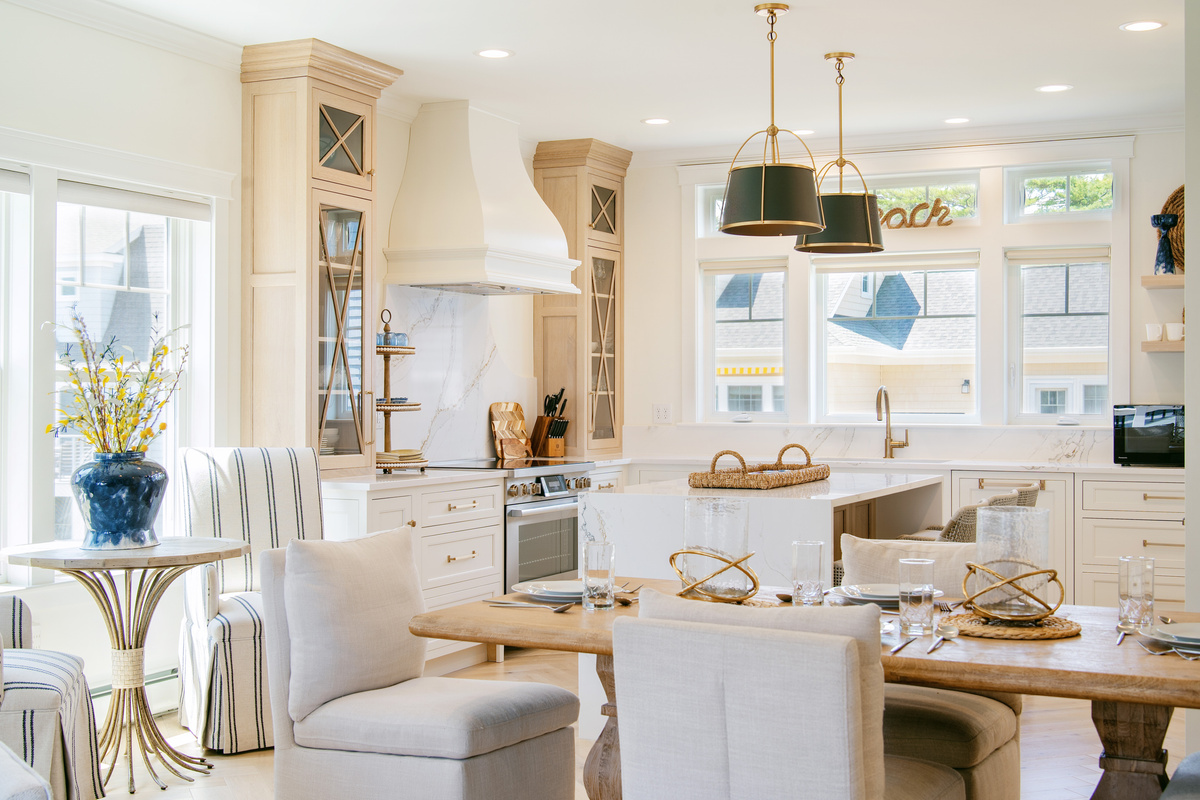 A spacious, beautifully appointed kitchen and dining area makes meals at home effortless.