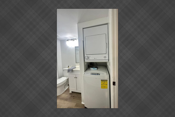 Stacked washer and dryer