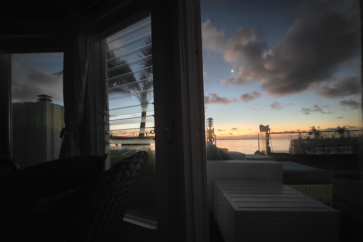 Crescent Moonrise right above the Sunrise. Absolutely ethereal and surreal orientation of the home with a Private Beach gives these 360-degree vantage points.