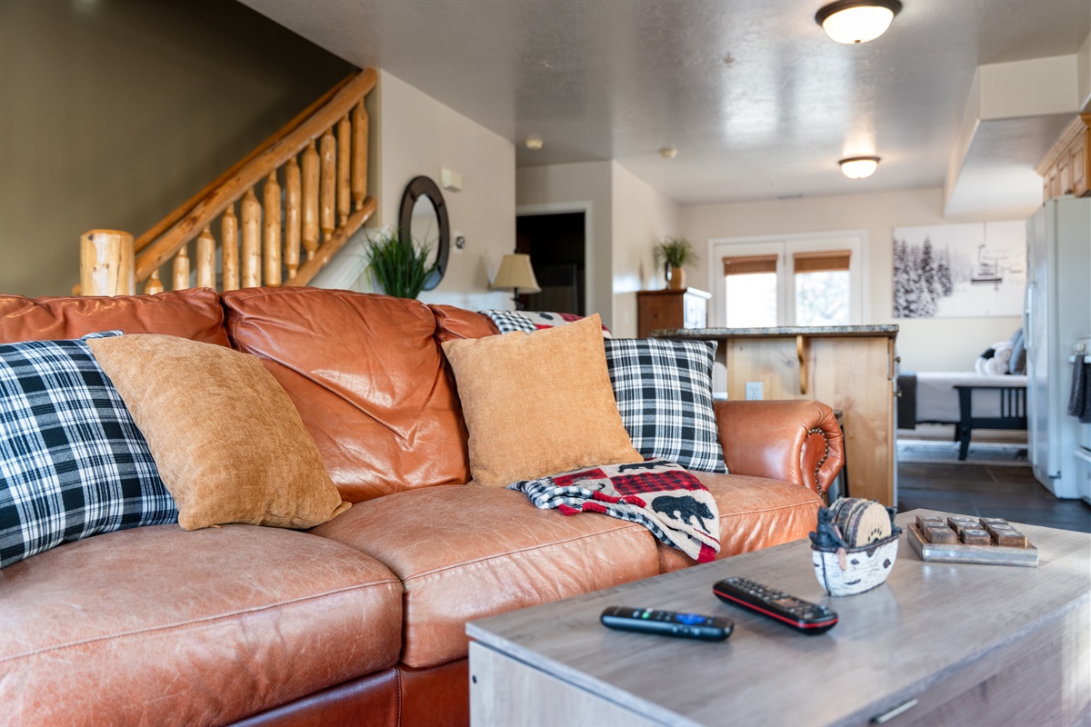 Plush seating creates the perfect space for movie nights and quiet evenings.