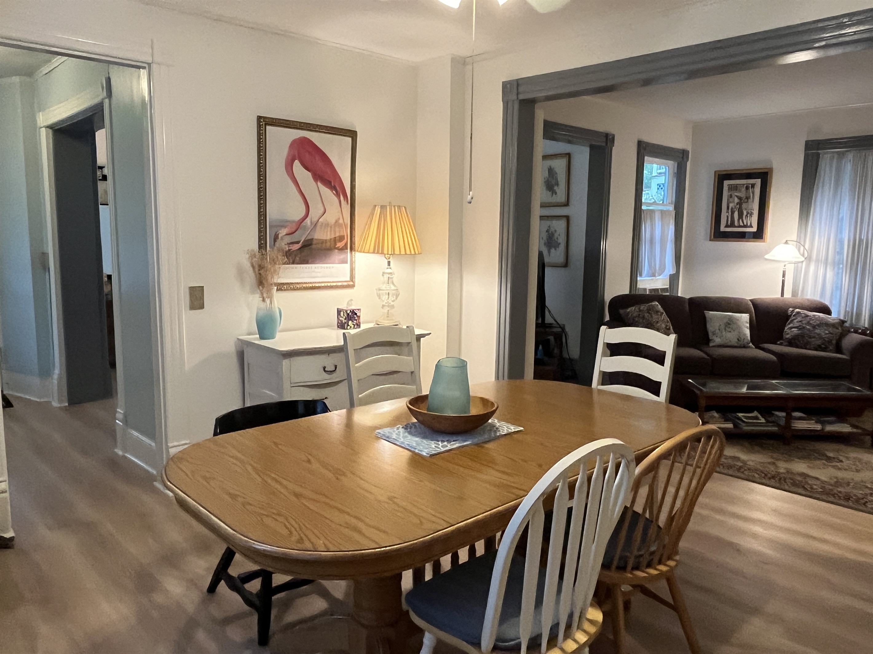 Dining room with sitting room beyond