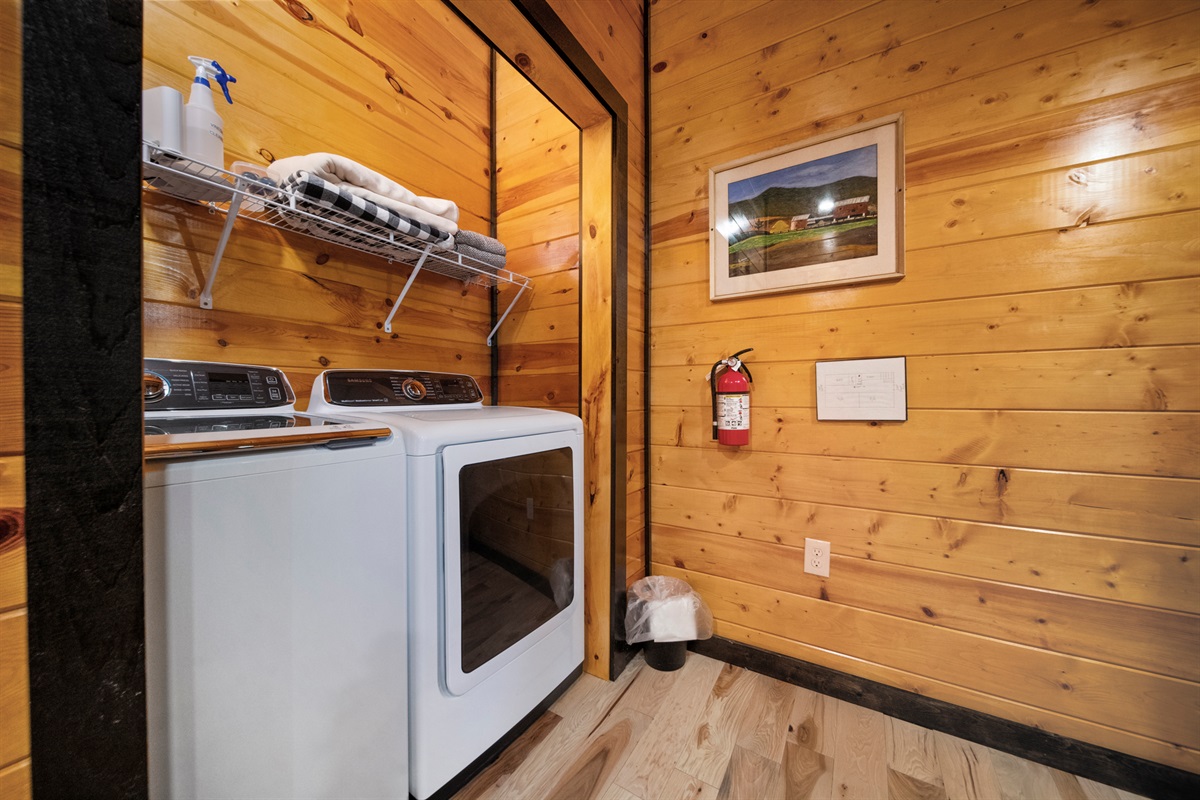 Large capacity washer and dryer for your convenience.