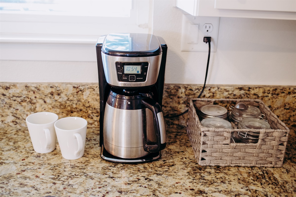 Savor a premium brew in this refined coffee nook.