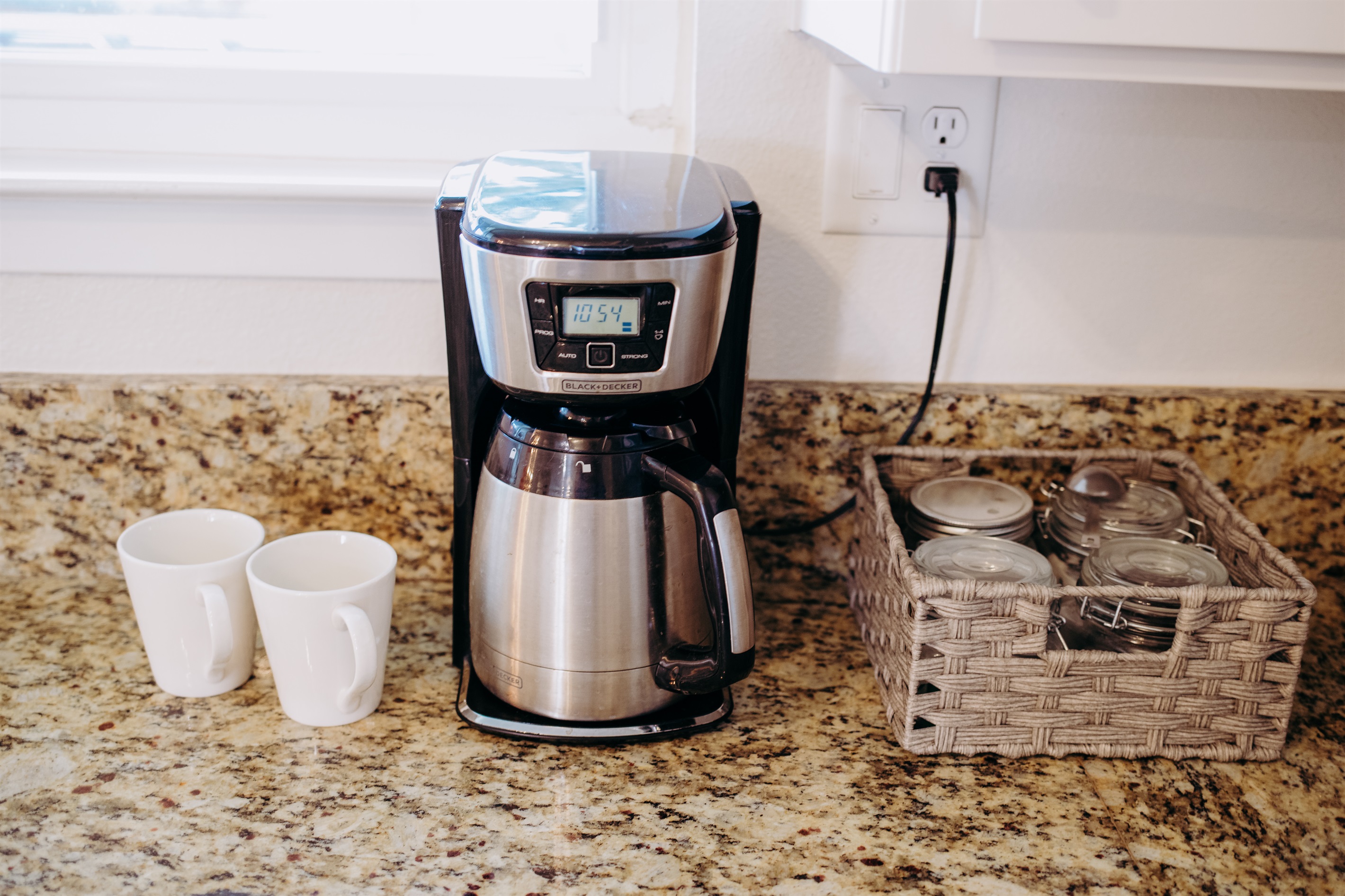 Savor a premium brew in this refined coffee nook.