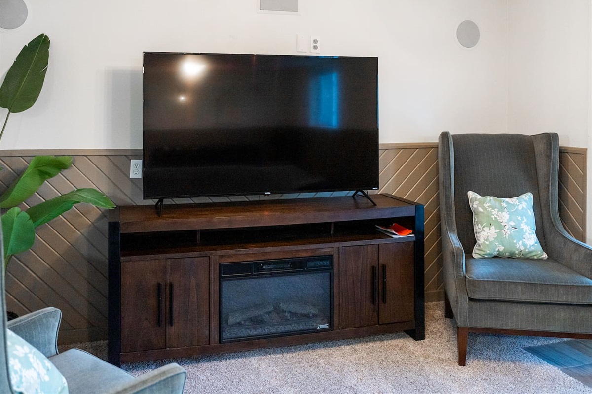 Lower level Family Room TV. 
