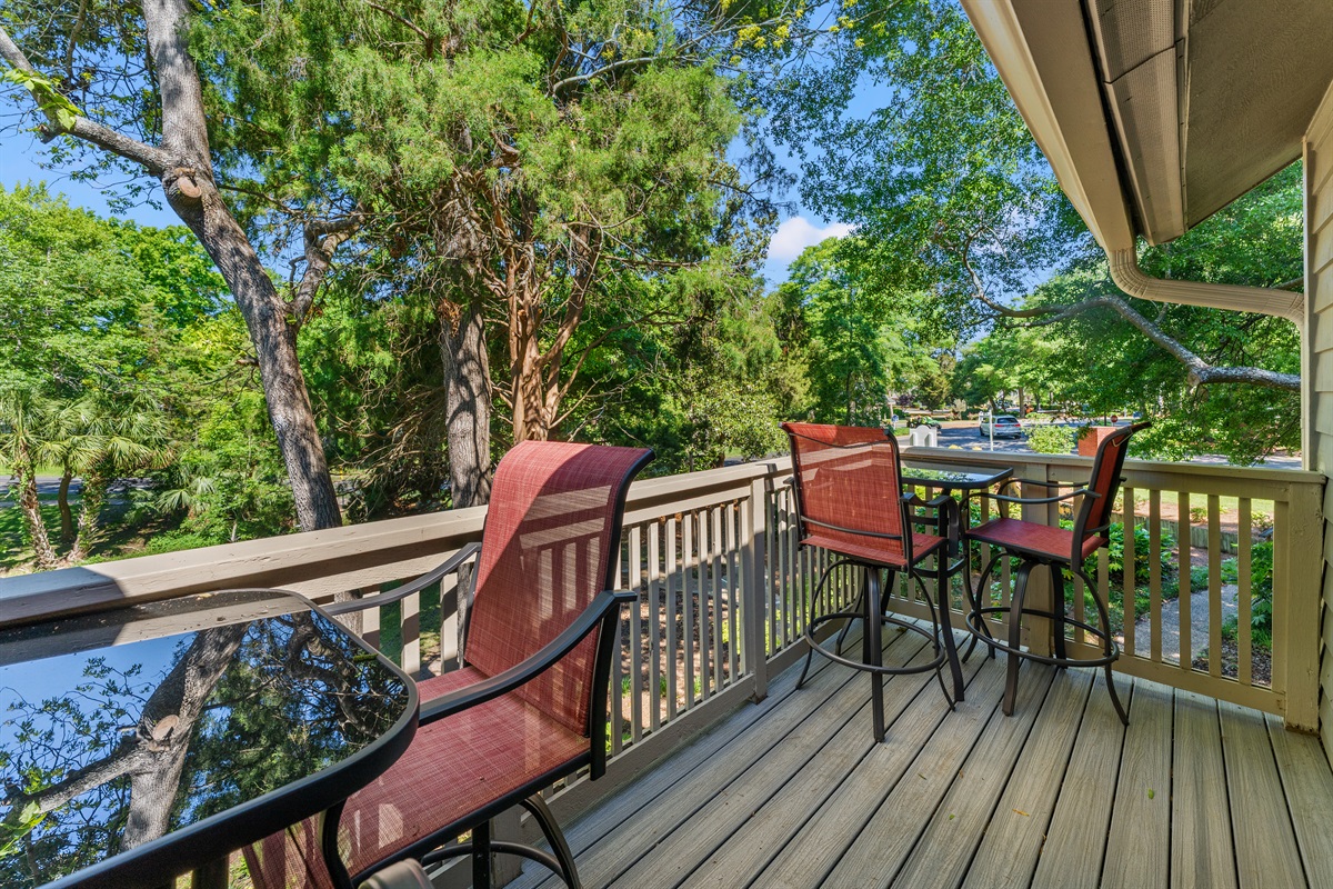 Peaceful patio area, just get your beverage a book and relax