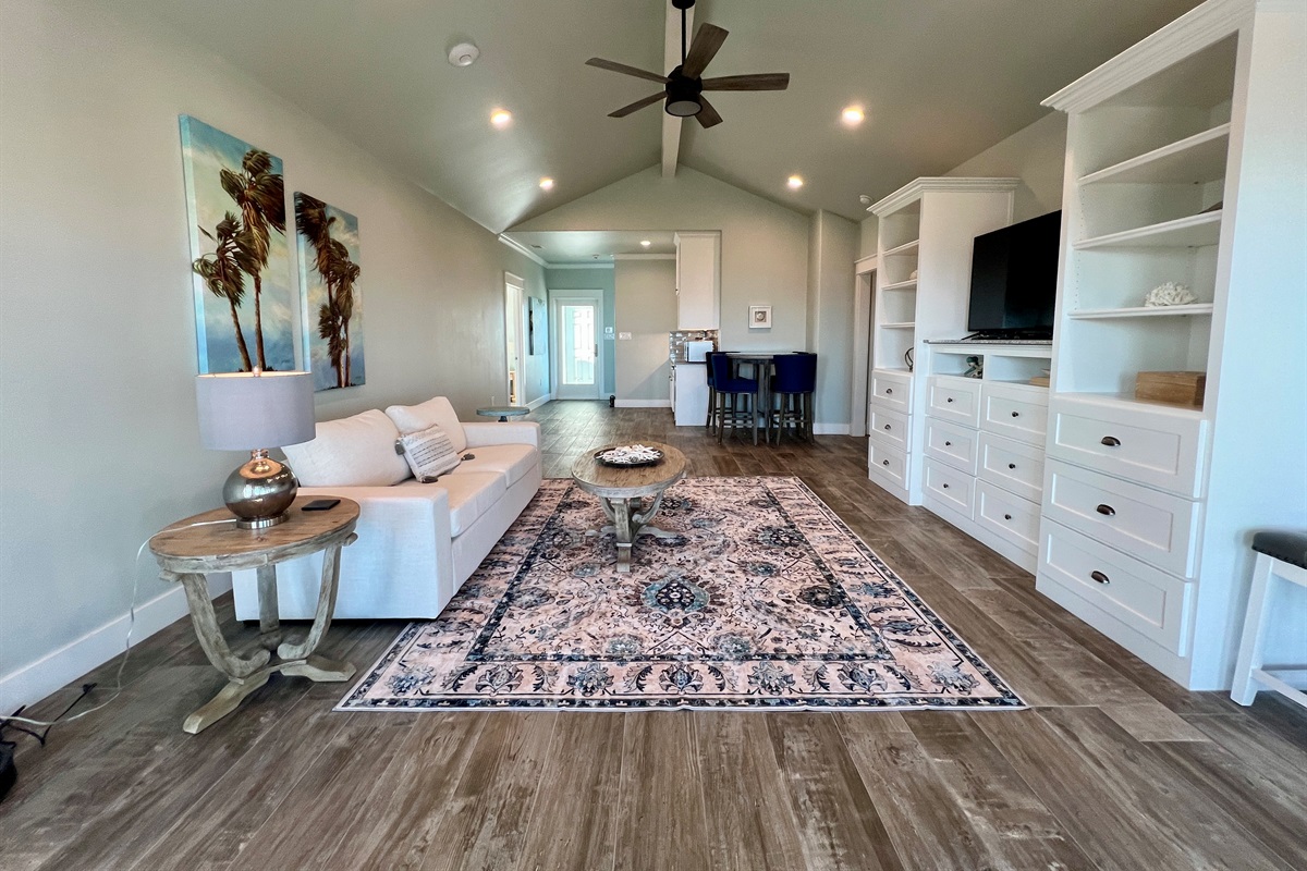 Crystal Paradise Media Room: Spacious media room with comfortable seating and immersive viewing experience.