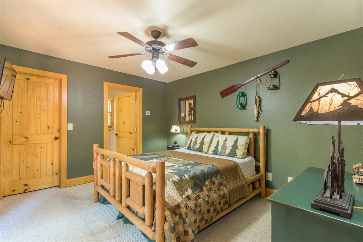 Bedroom 3 with balcony overlooking river!