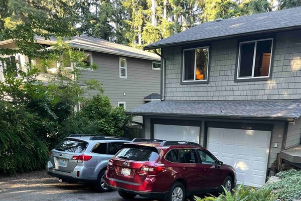 Parking for two cars in driveway