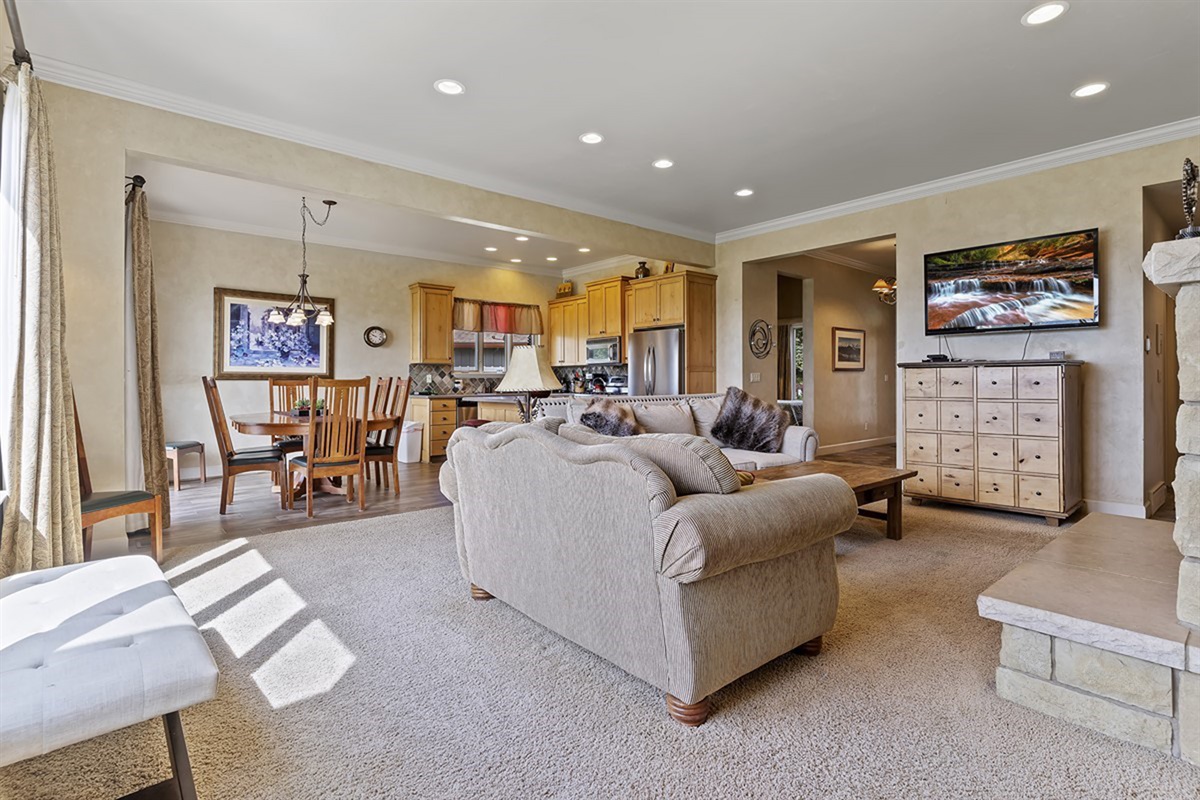 Share stories, meals, and laughter in this open gathering space