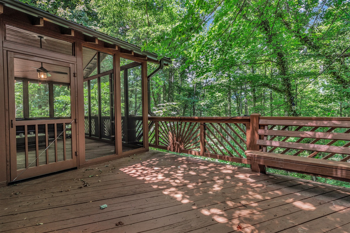 Uncovered deck