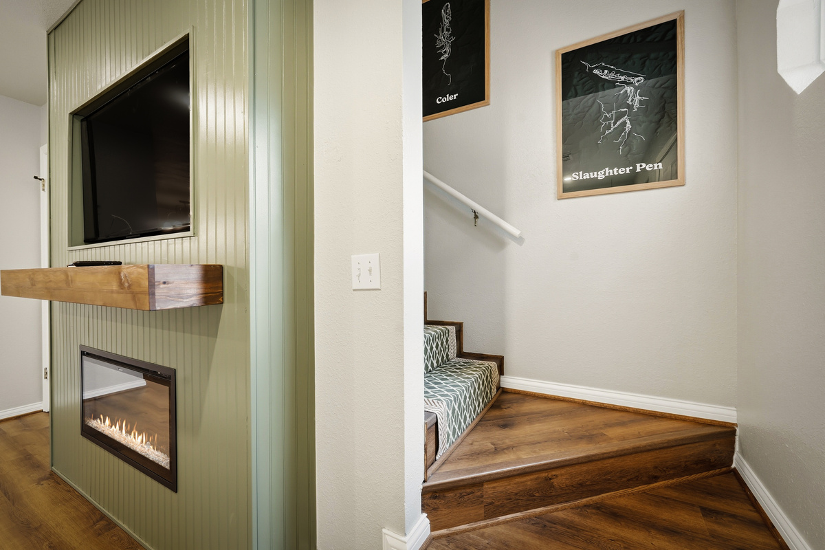 Living room & staircase for upstairs