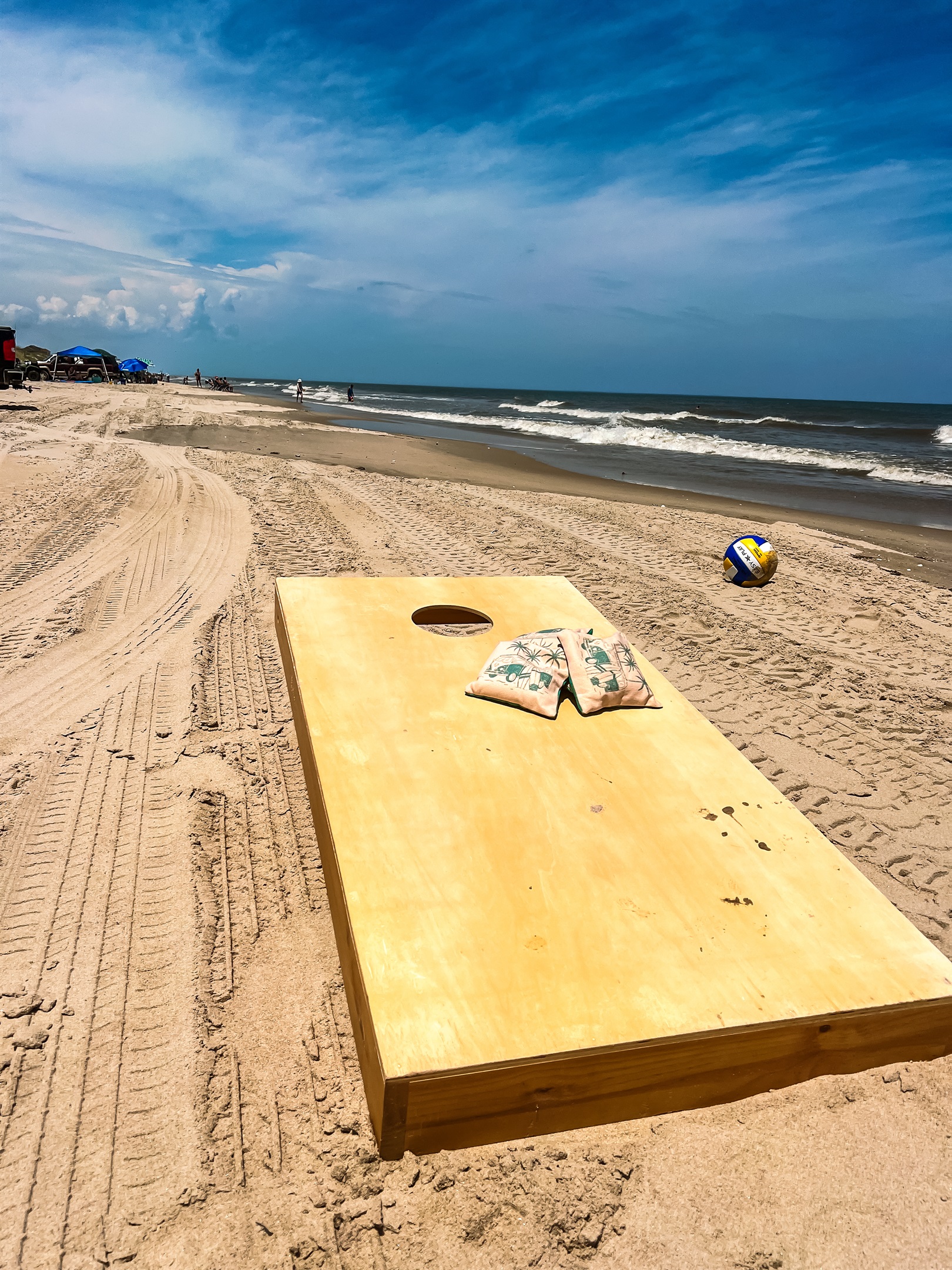 Cornhole boards provided 