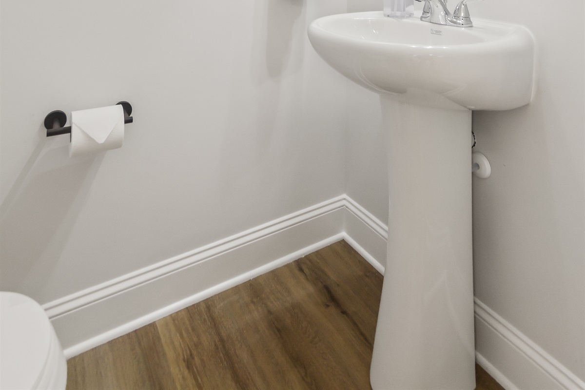 Half bathroom off the living area