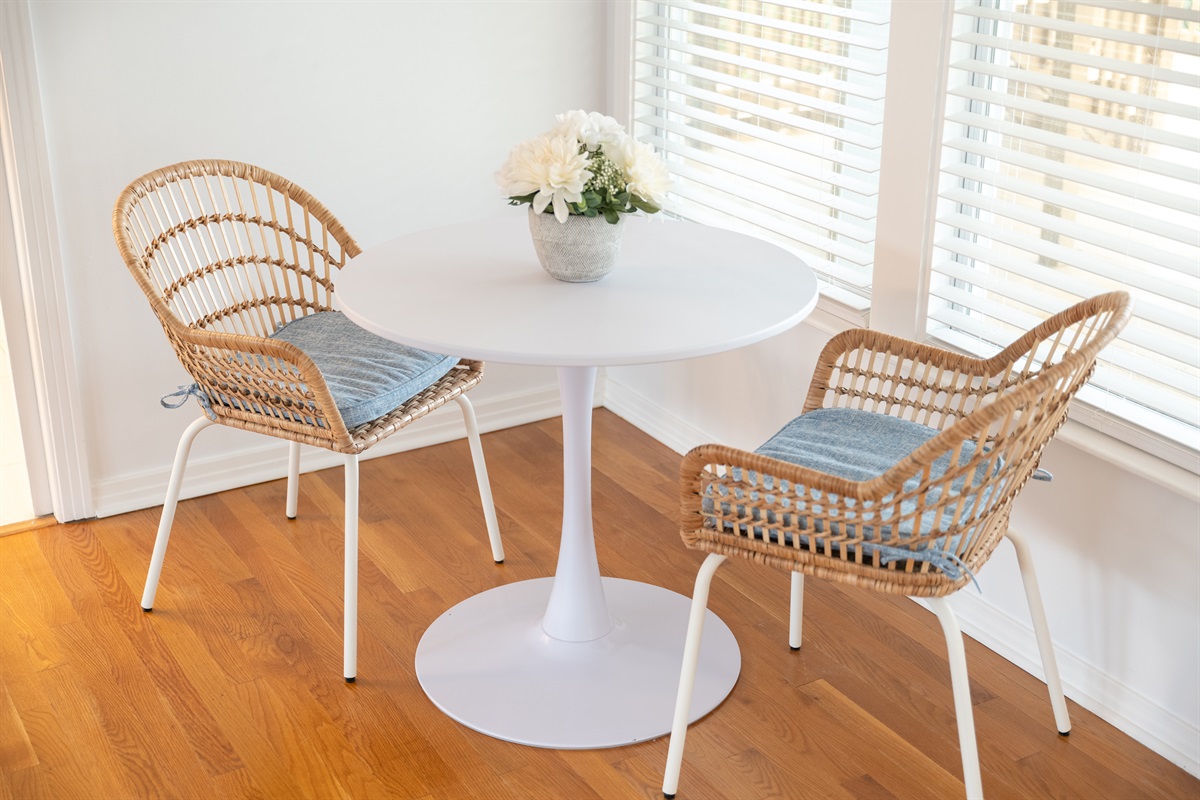 A cozy corner to sip your morning coffee or enjoy a quiet moment with soft natural light