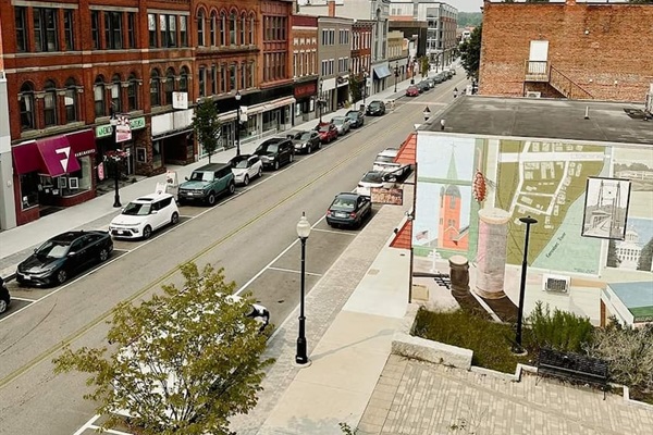 Downtown Waterville, Main Street, a short 5 min drive.