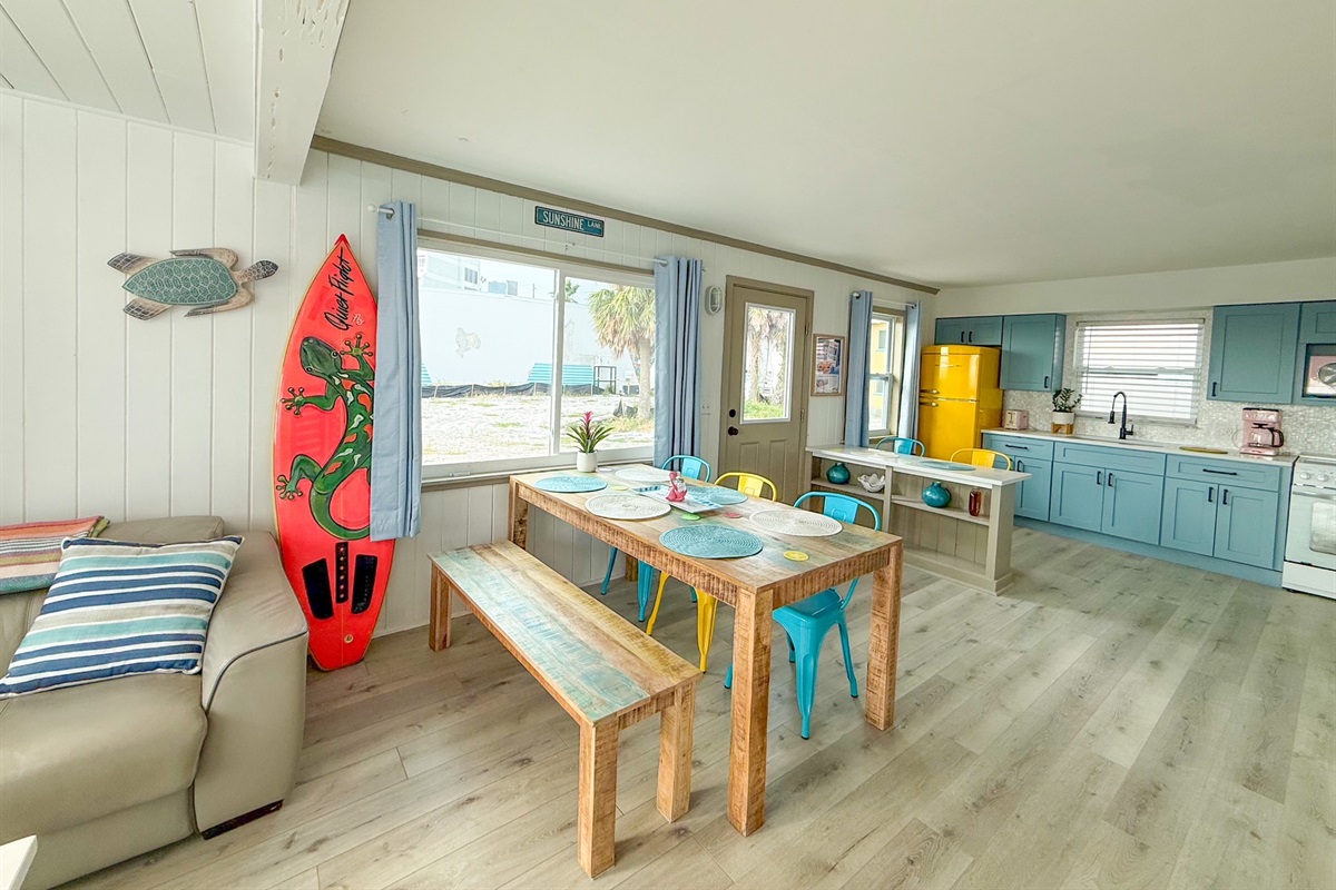 Dining Area & Kitchen with Retro Appliances