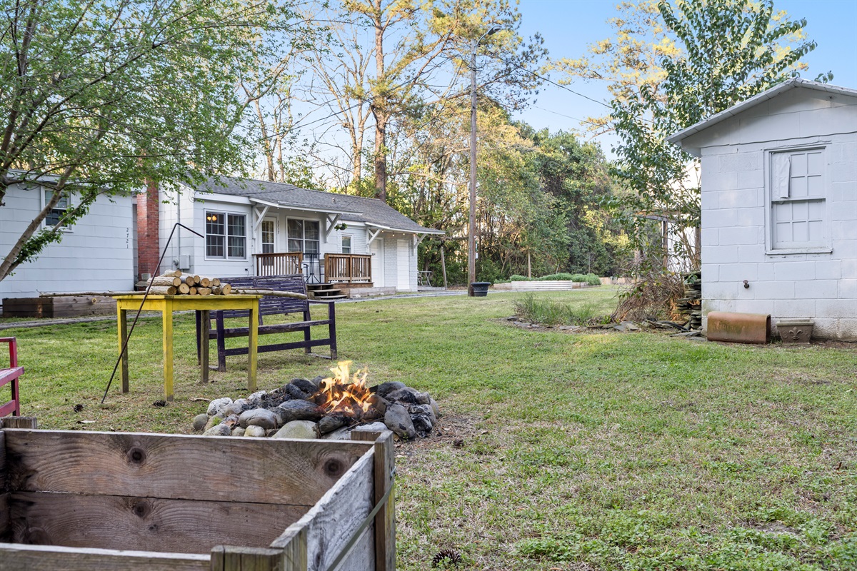 Firepit and chickens - magic!