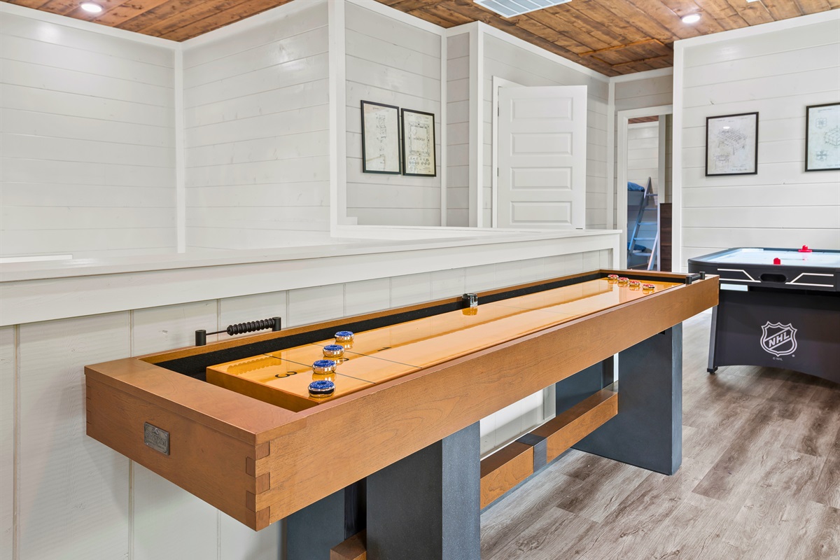 Engage in friendly competition with our selection of games, from the strategic slide of shuffleboard to the fast-paced action of air hockey.