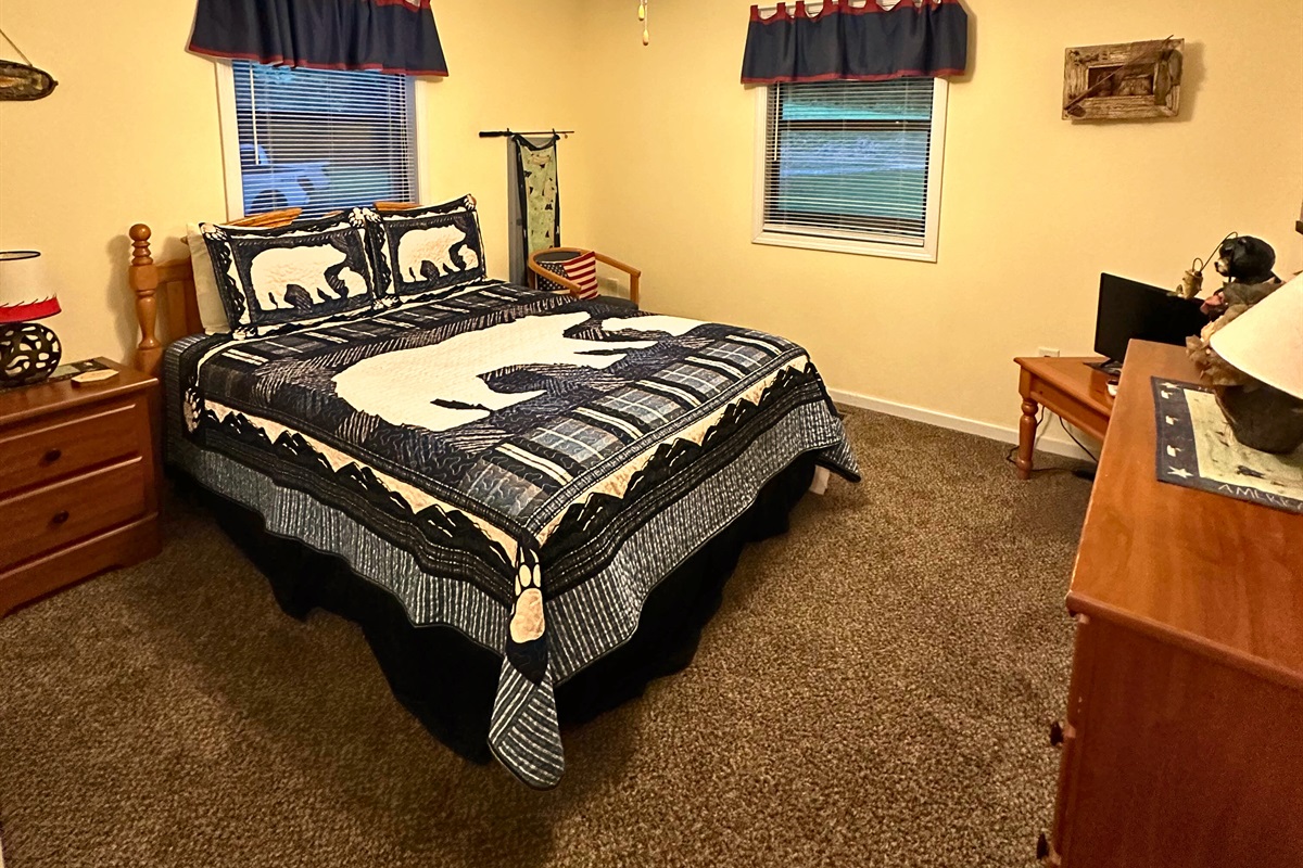 Bedroom 2 - Comfortable guest room with queen bed for friends & family.