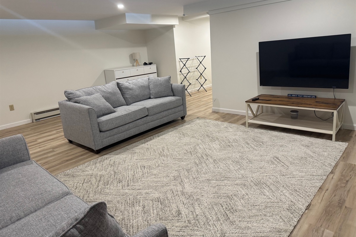 Plenty of seating and flat screen TV